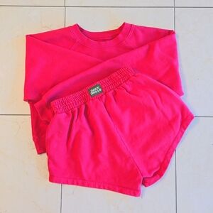 Daily Drills Cropped Crewneck Sweatshirt L & Super Shorts M/L Set, …